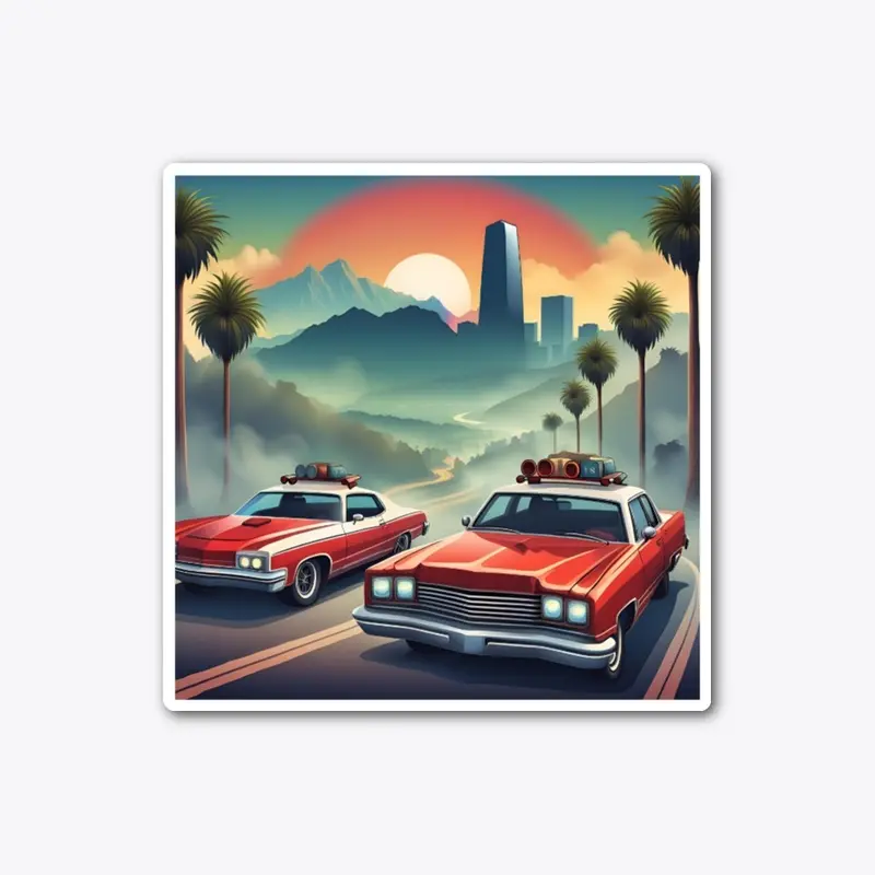 Unisex Apparel - Vintage Car Scenic View