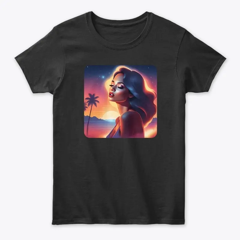 Unisex Apparel - Beautiful American lady