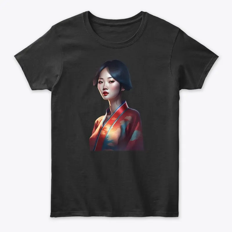 Unisex Apparel - Beautiful Japanese lady