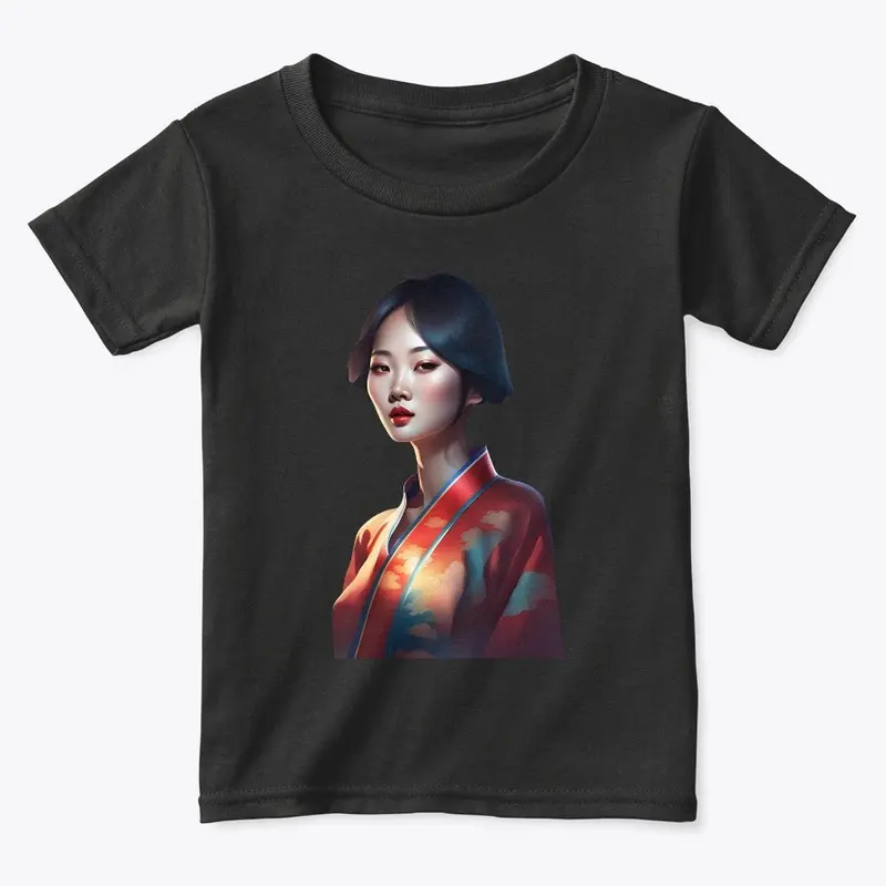 Unisex Apparel - Beautiful Japanese lady