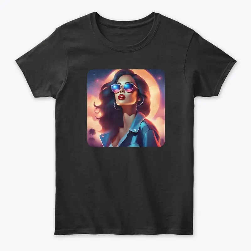 Unisex Apparel - Beautiful lady of USA