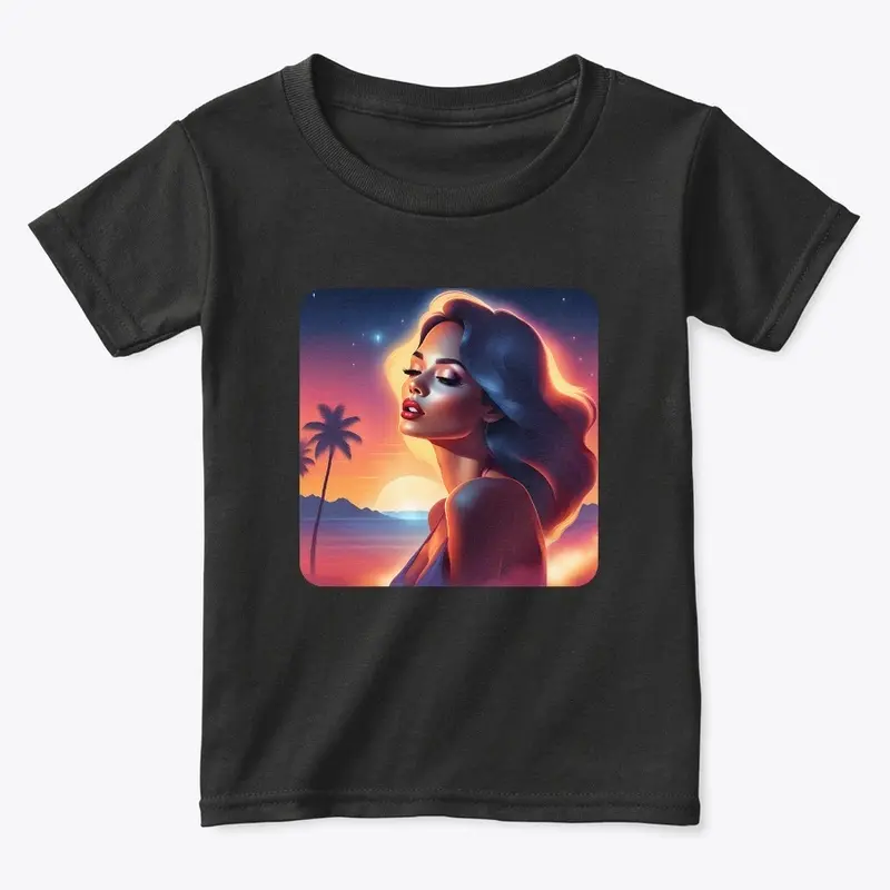 Unisex Apparel - Beautiful American lady