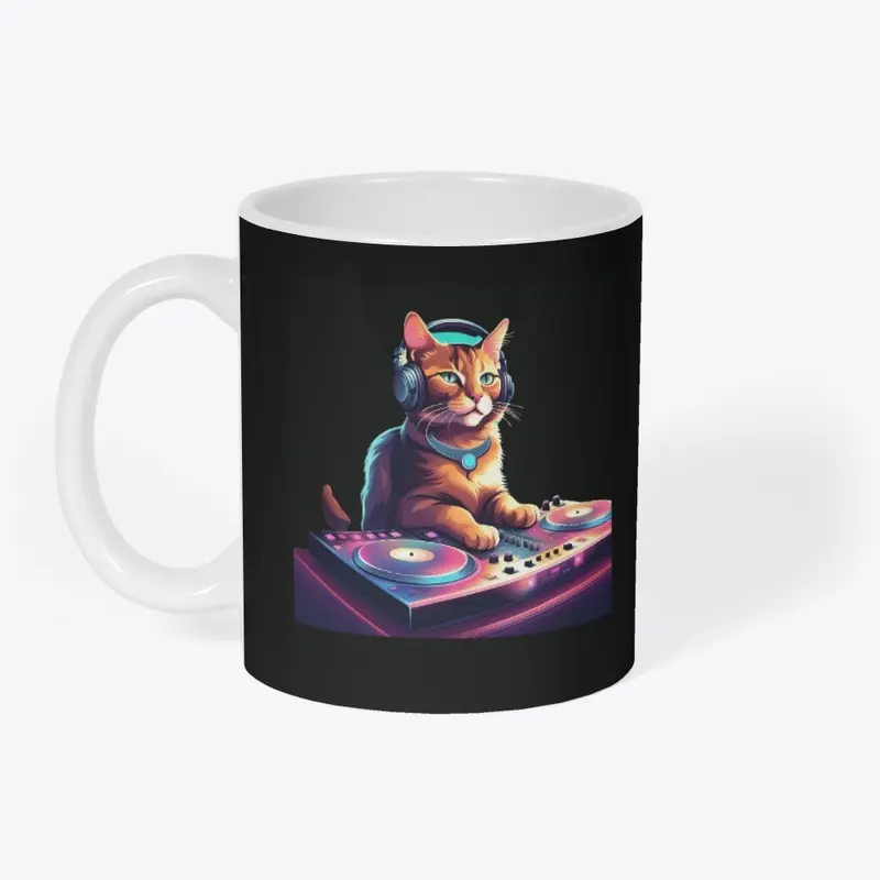 Unisex Apparel - House Cat DJ Kitty Art