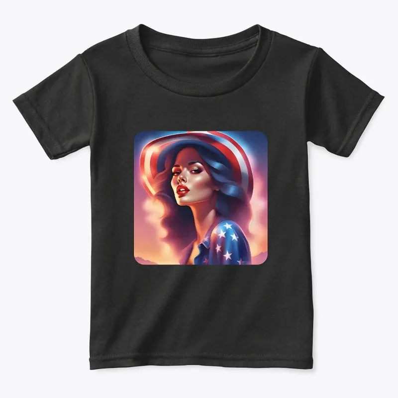 Unisex Apparel - Beautiful lady of USA