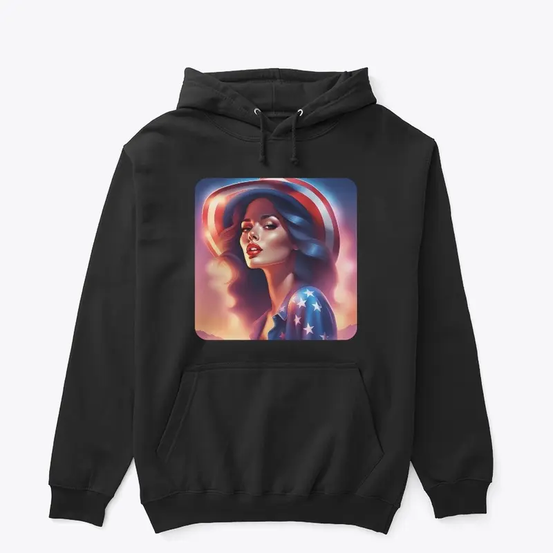 Unisex Apparel - Beautiful lady of USA