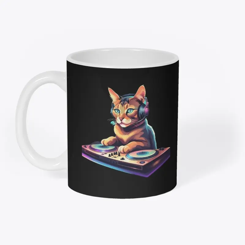 Unisex Apparel - DJ Kitty HOUSE CAT Art