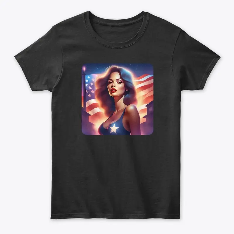 Unisex Apparel - Beautiful American Lady